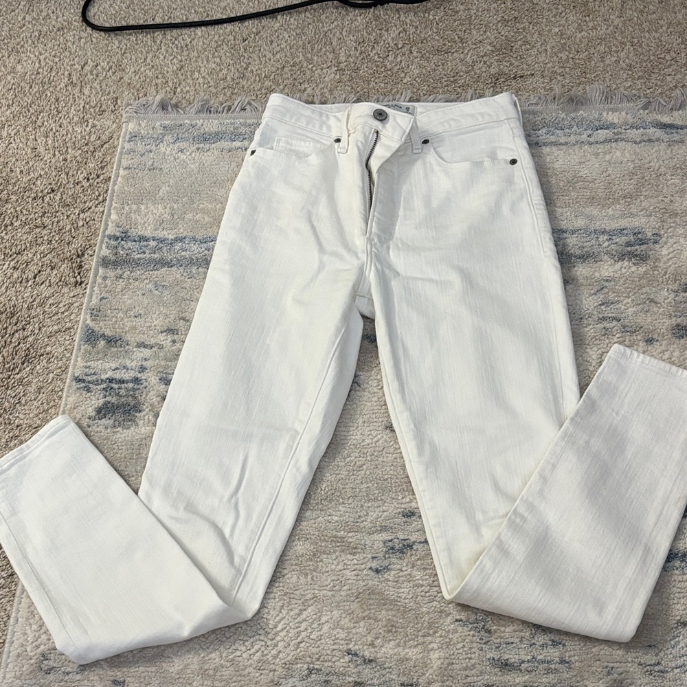 Abercrombie and fitch white jeans